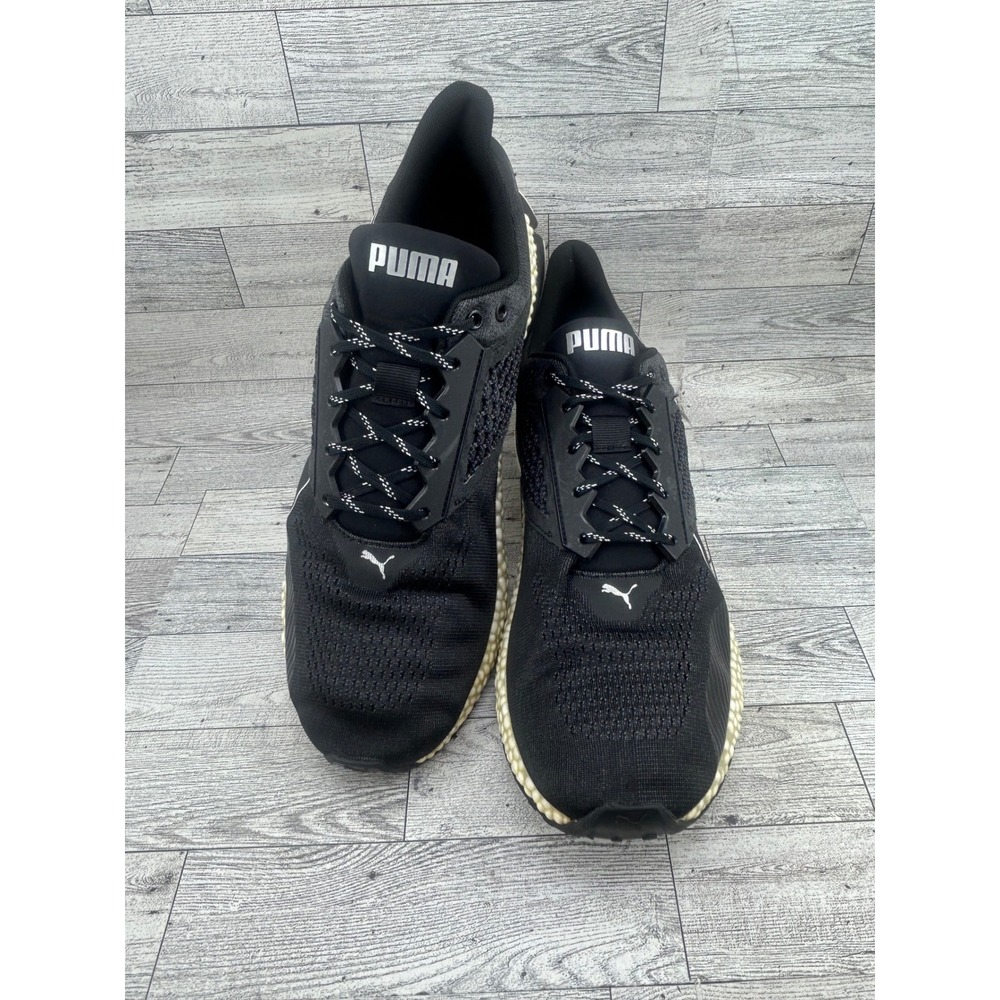 Puma Hybrid Sky Netfit Men Running Shoes Black White 192799-03 Size 13